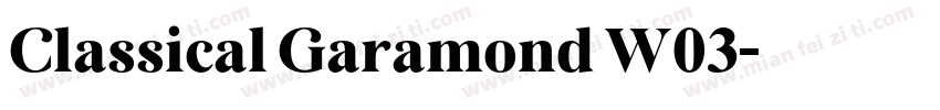 Classical Garamond W03字体转换